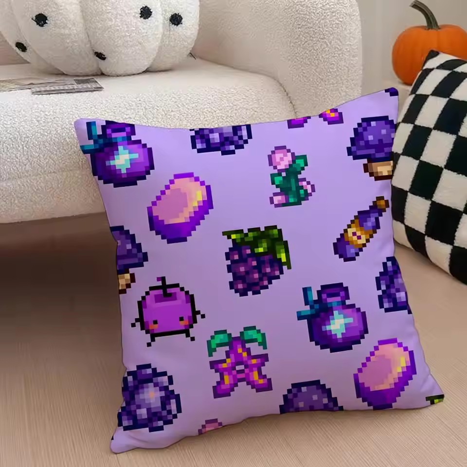 Stardew Valley Modern Print Style Throw Pillow