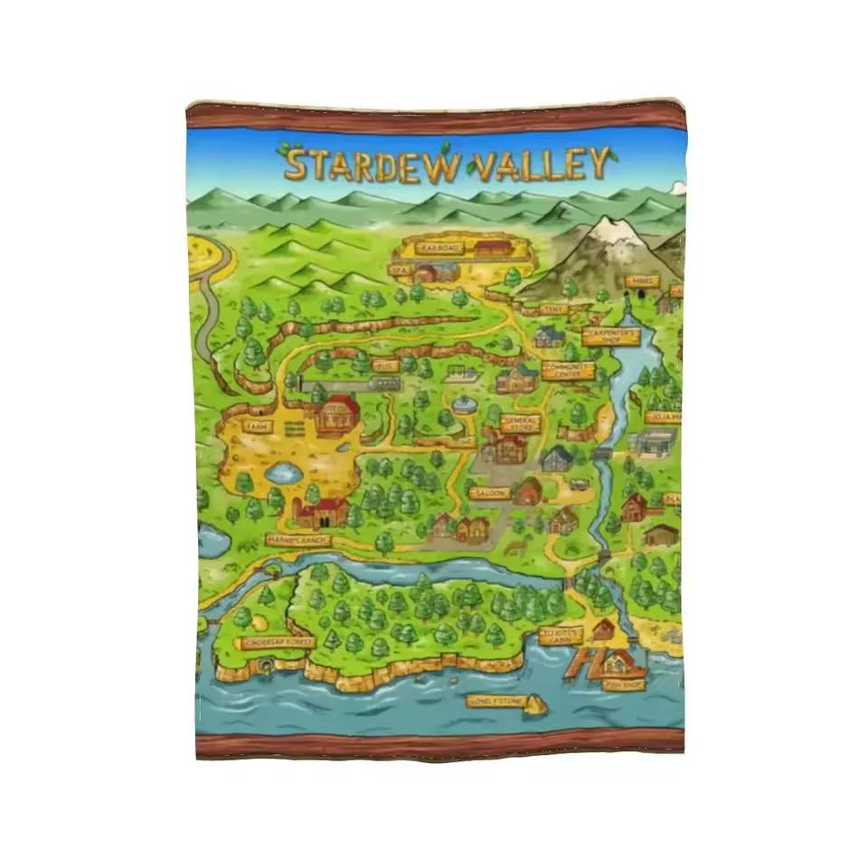Stardew Valley Iconic Graphic Design Throw Blanket