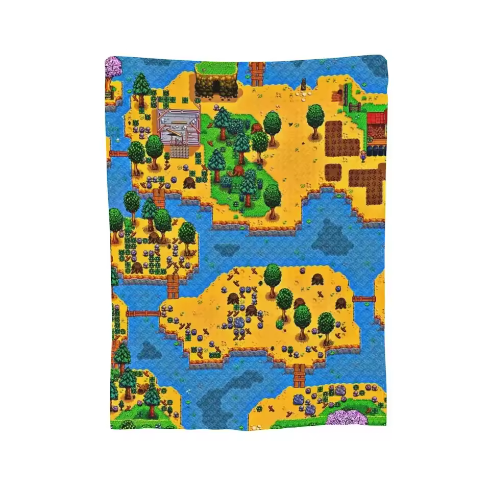 Stardew Valley Modern Graphic Tribute Throw Blanket