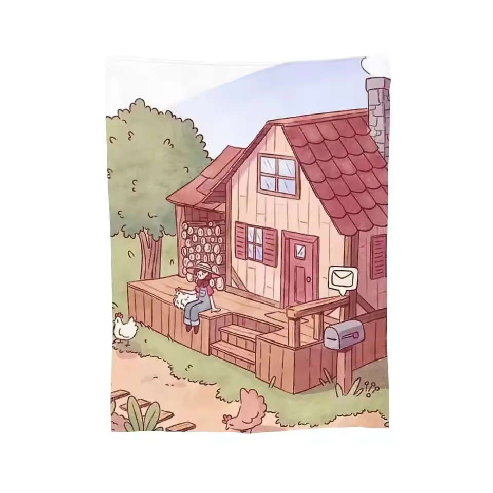 Stardew Valley Vintage Legacy Print Throw Blanket